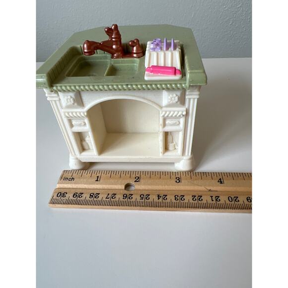 Fisher Price Loving Family Cream White Kitchen Sink Island Counter Table - Picture 7 of 8